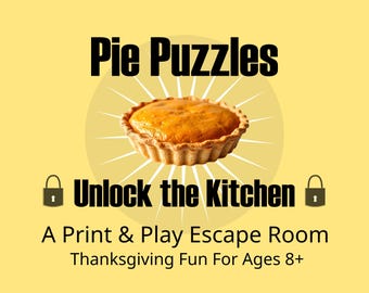 Thanksgiving Escape Room for ages 8+ with Easy Print and Play Setup
