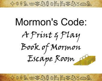 Book of Mormon Escape Room, Printable Latter-day Saint Escape Room, Young Women Activity, Young Women's Camp, LDS Family Game, Missionary