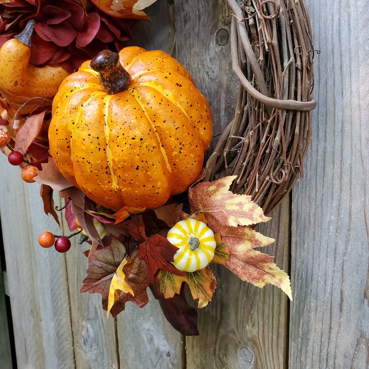 Rustic fall wreath, rustic door decor, pumpkin wreath, farmhouse decor