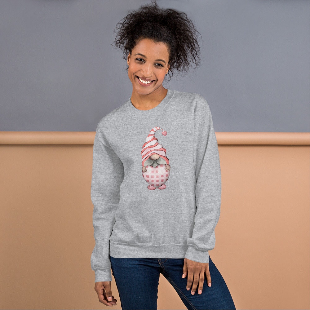 Valentine Gnome Sweatshirt Pink Gnome 