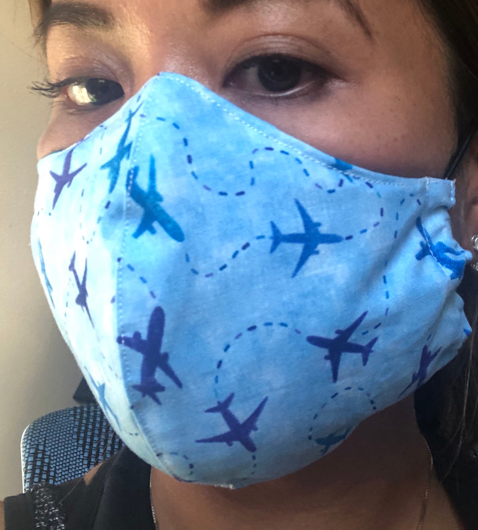 Face Mask Travel Theme Planes W/filter Pocket and Nose Etsy