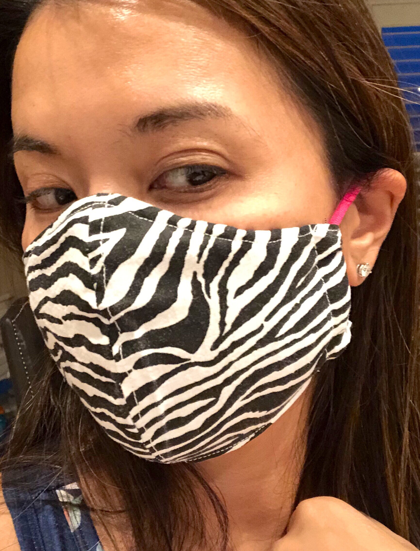 Face Mask Animal Print ZEBRA W/filter Pocket and Nose Wire Etsy
