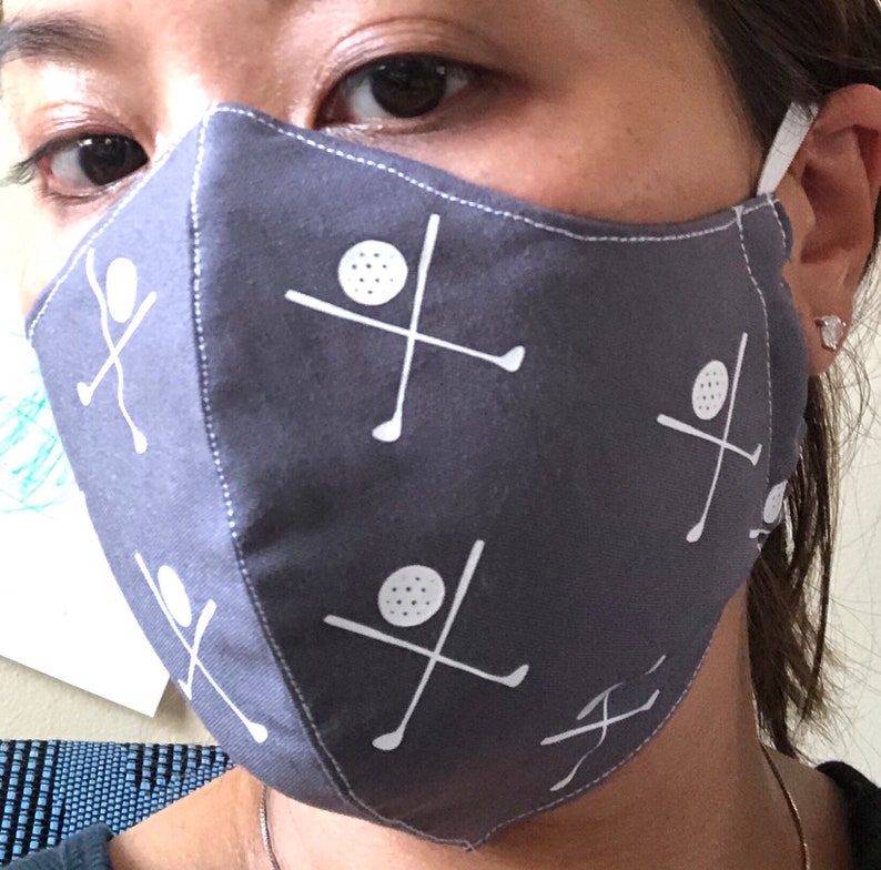 Face Mask custom Golf / Golfer theme w/filter pocket and Etsy
