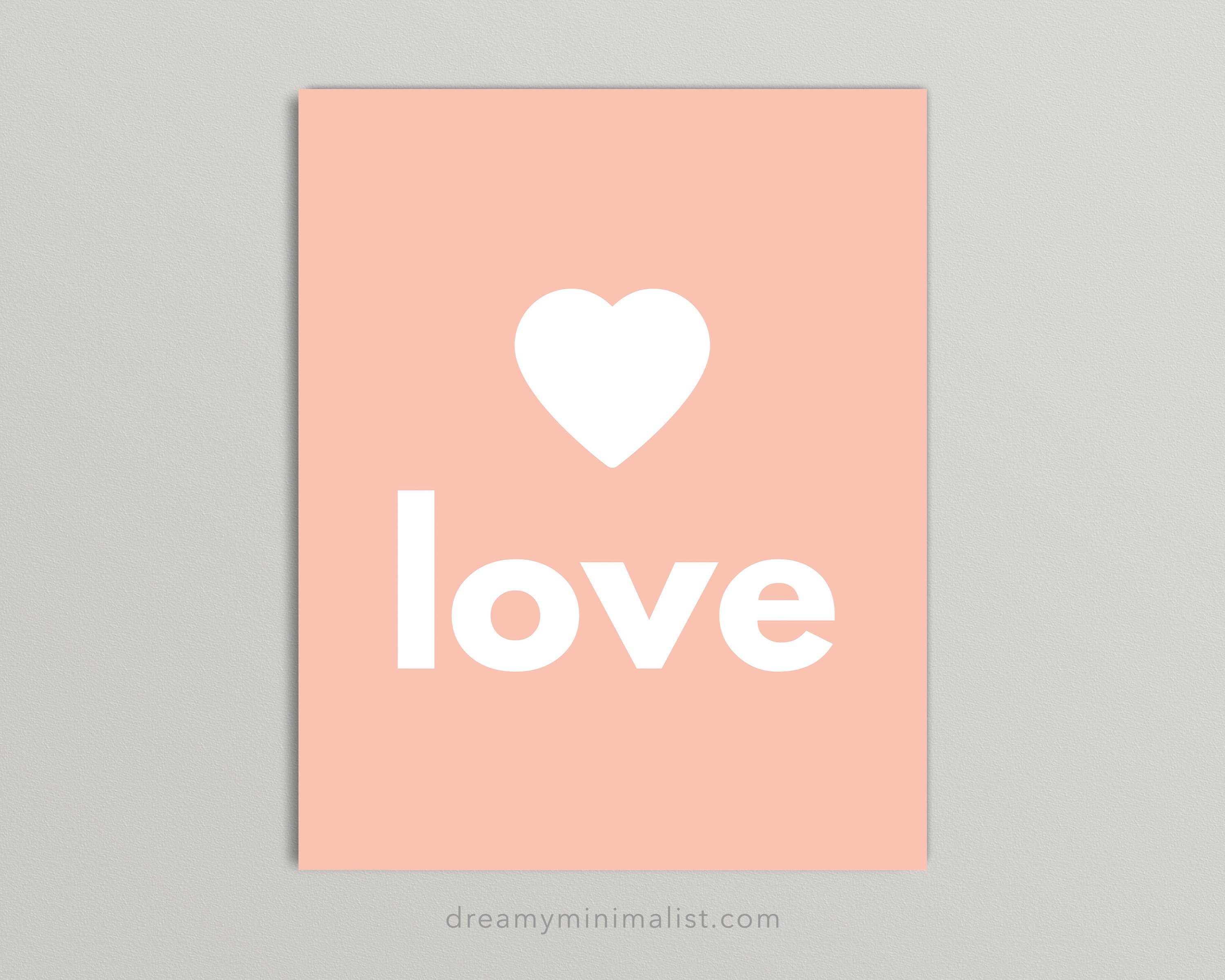 Love Sign Love Wall Art Love Heart Print Love Printable | Etsy
