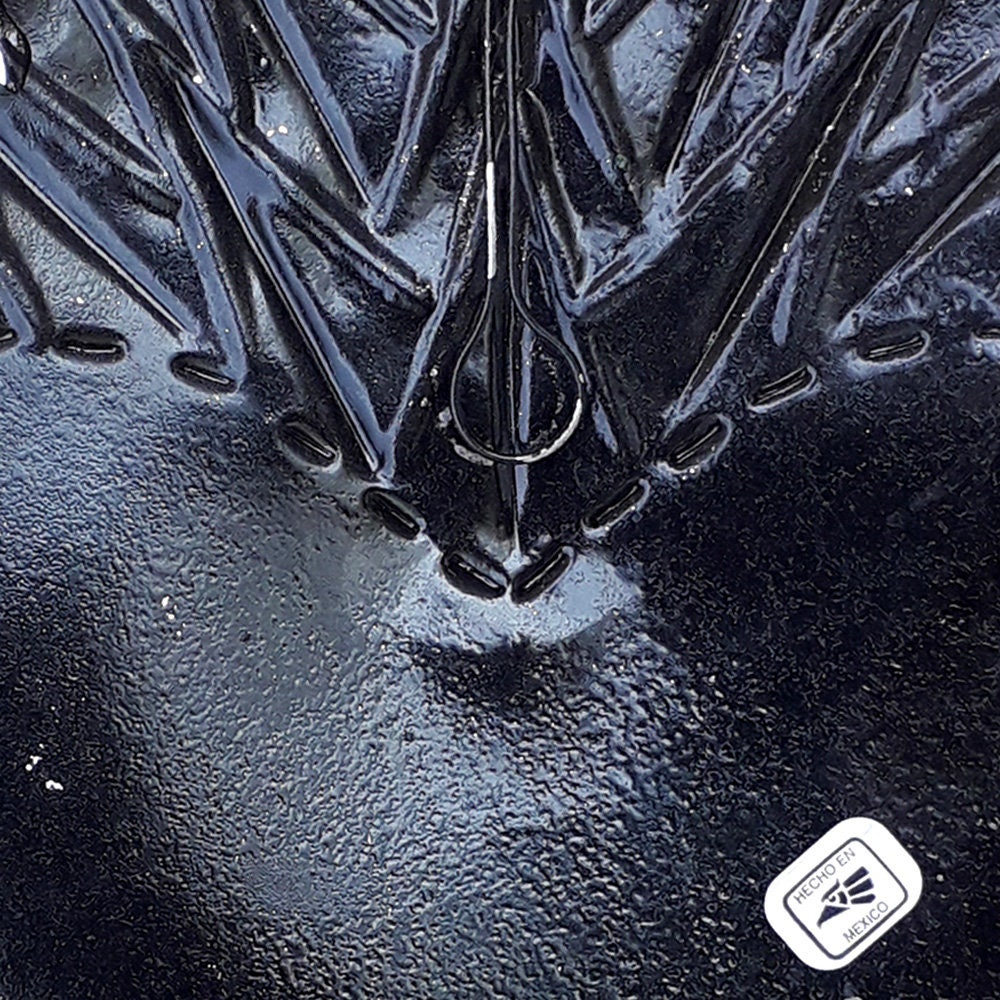 Cuore Artigianale Messicano In Latta - Decorazione Appendibile 16,5x8,5 Cm | Stile Tradizionale Oaxaca - Foto 3