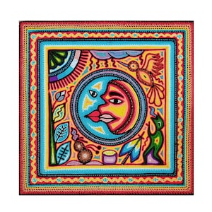 Yarn Painting by Josè Benitez Sanchez, Huichol Art, Tamatsi Maxa