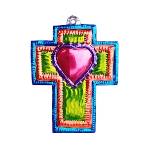 Hearts Color B, Various Models, Mexican Crafts, Hanging, 10 x 7 cm approx.