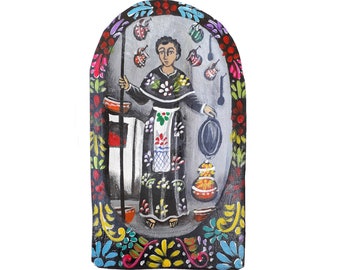 San Pascual, Artesanía Mexicana en Madera, 19 cm de altura