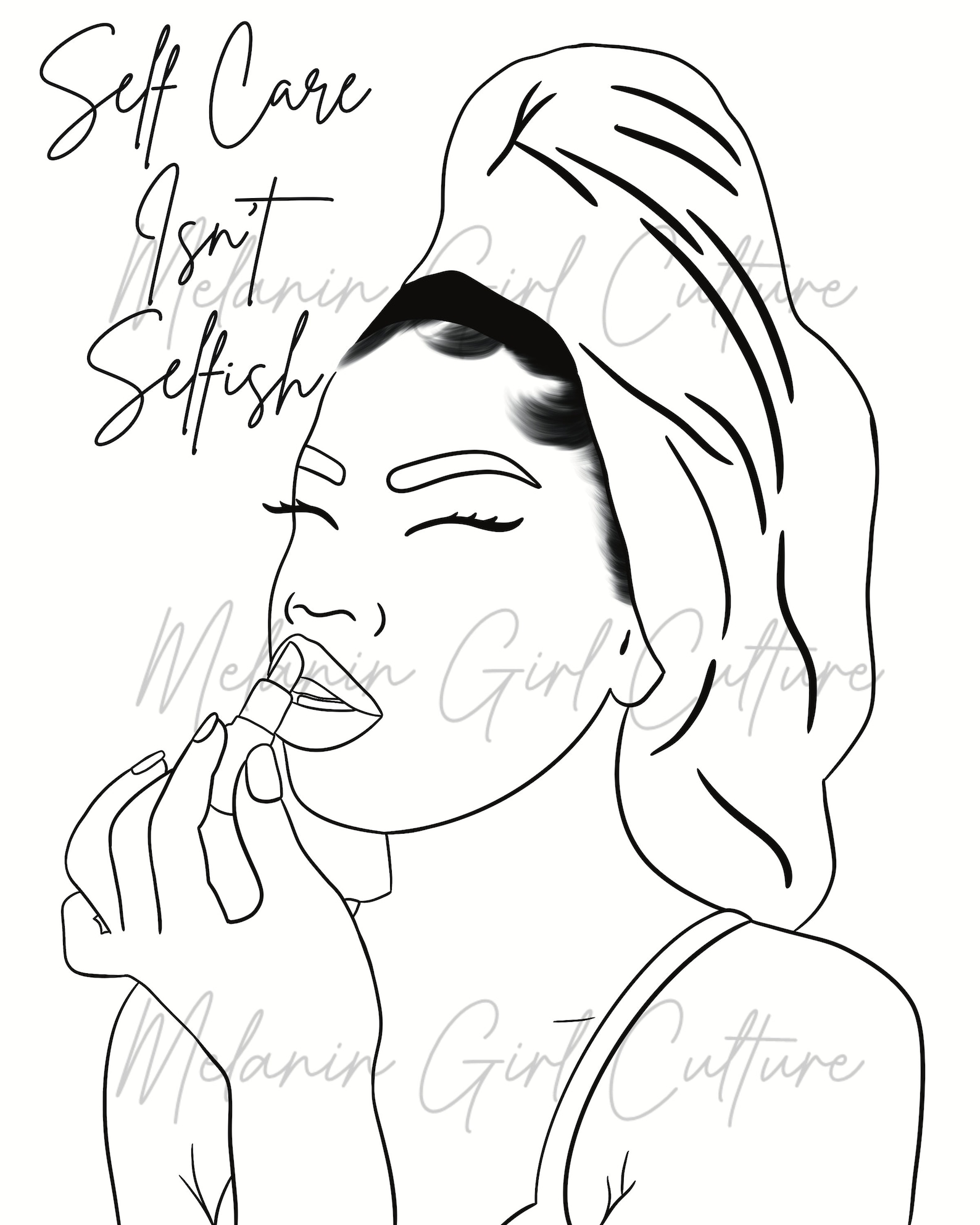 Self Care Isnt Selfish Coloring Page - Etsy