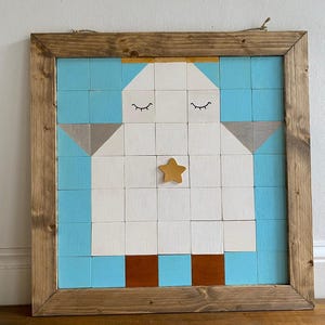 Barn Quilt, Wood Barn Quilt, Wooden Barn Quilt, Mini Barn Quilt, Small Barn Quilt, Holiday, Christmas, Angel, Winter