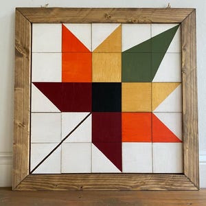 Barn Quilt, Wood Barn Quilt, Wooden Barn Quilt, Mini Barn Quilt, Small Barn Quilt, Leaf, Autumn, Fall