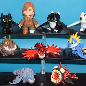 ドラゴンをモチーフにしたフレキシブルフィギュア ～ライトナイトフューリー～ 関節可動式フィジェットトイ ～カスタムメイド3Dプリント