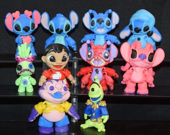 Lilo Stitch Angel Jumba Pleakley Scrump Leroy inspired Flexi Figure ~ Articulated Fidget Toy ~ Christmas Halloween Decoration ~ 3D Printed