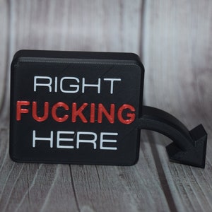 Right F'ing Here ~ 8 Ball Pocket Marker ~ Fun for Pool Billiards Table