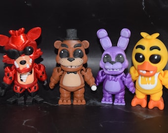 FNAF Freddy Fazbear / Foxy / Chica / Bonnie / Springtrap inspired Flexi Figure ~ Articulated Fidget Toy ~ ~ 3D Printed ~ Horror ~ Game