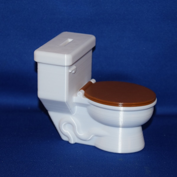 Potty Toilet Bowl / Piggy Bank / Coin Holder / Desk Decor / Gag Gift / Funny / 3D Printed / FREE SHIPPING