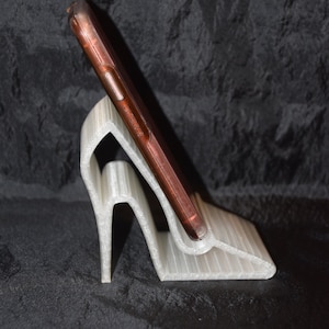 Phone Desk Stand Holder, High Heel Shoe, Fun for Office Desk, 3D Printed, Compatible with all Smartphones