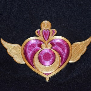 Crisis Moon Brooch Inner Outer Scout Transformation Bow Cosplay Prop Display Halloween Costume