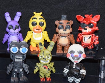 Freddy bear / Fox / Chic / Bunny / inspired Flexi Figure ~ Articulated Fidget Toy ~ ~ 3D Printed ~ Horror ~ Game