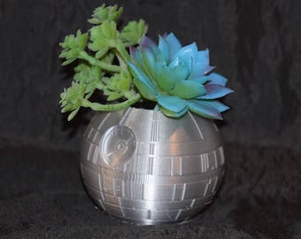 Death Star Wars Flower Succulent Pot Planter Air Plant Figure 3D Printed USA