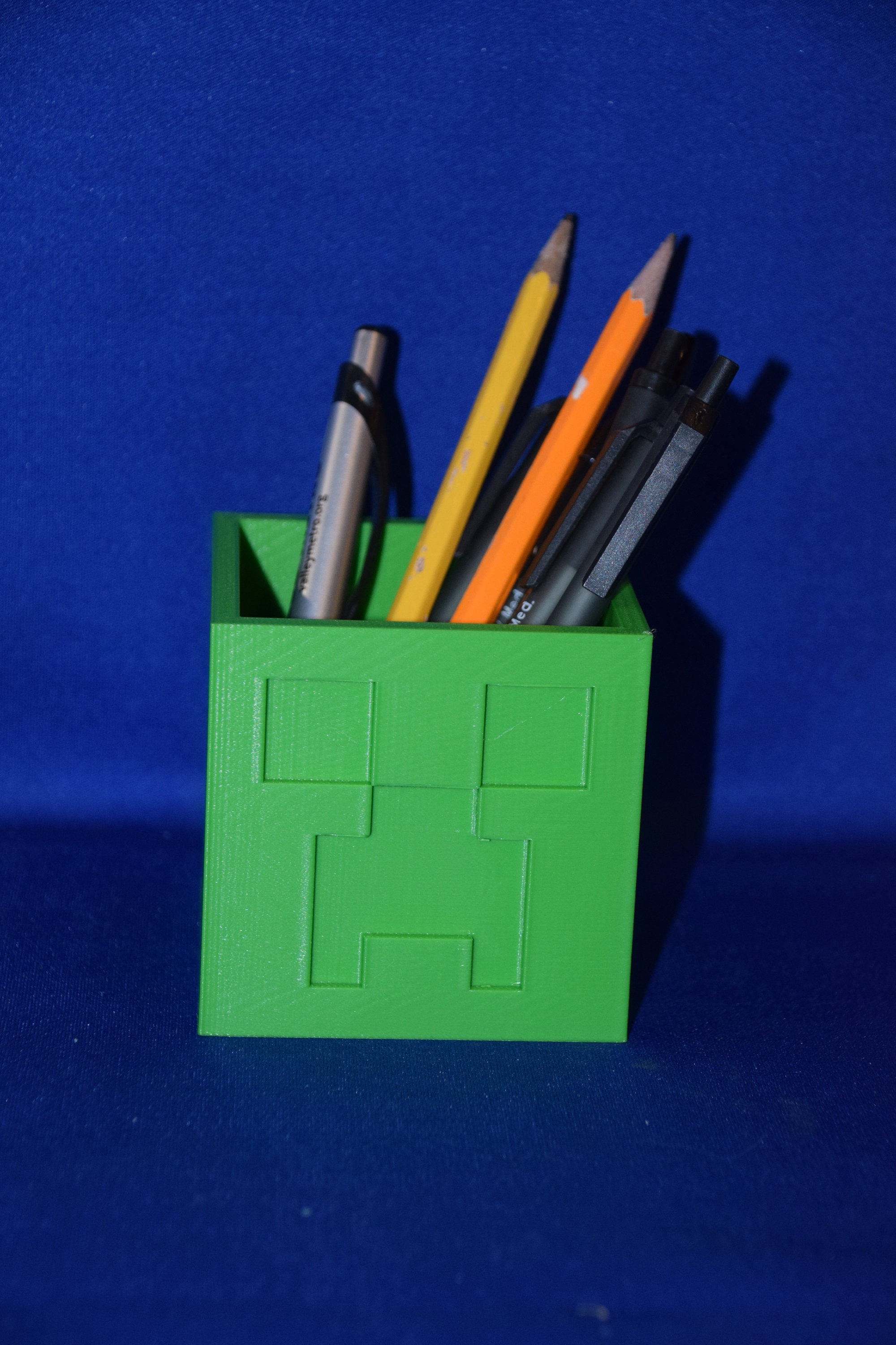 Minecraft Creeper Pen Holder Pencil Organizer Coin Etsy