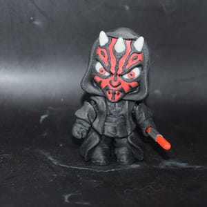 Op Star Mando geïnspireerde Flexi-figuur ~ Knikspeeltje ~ Op maat gemaakt 3D-geprint Darth Maul