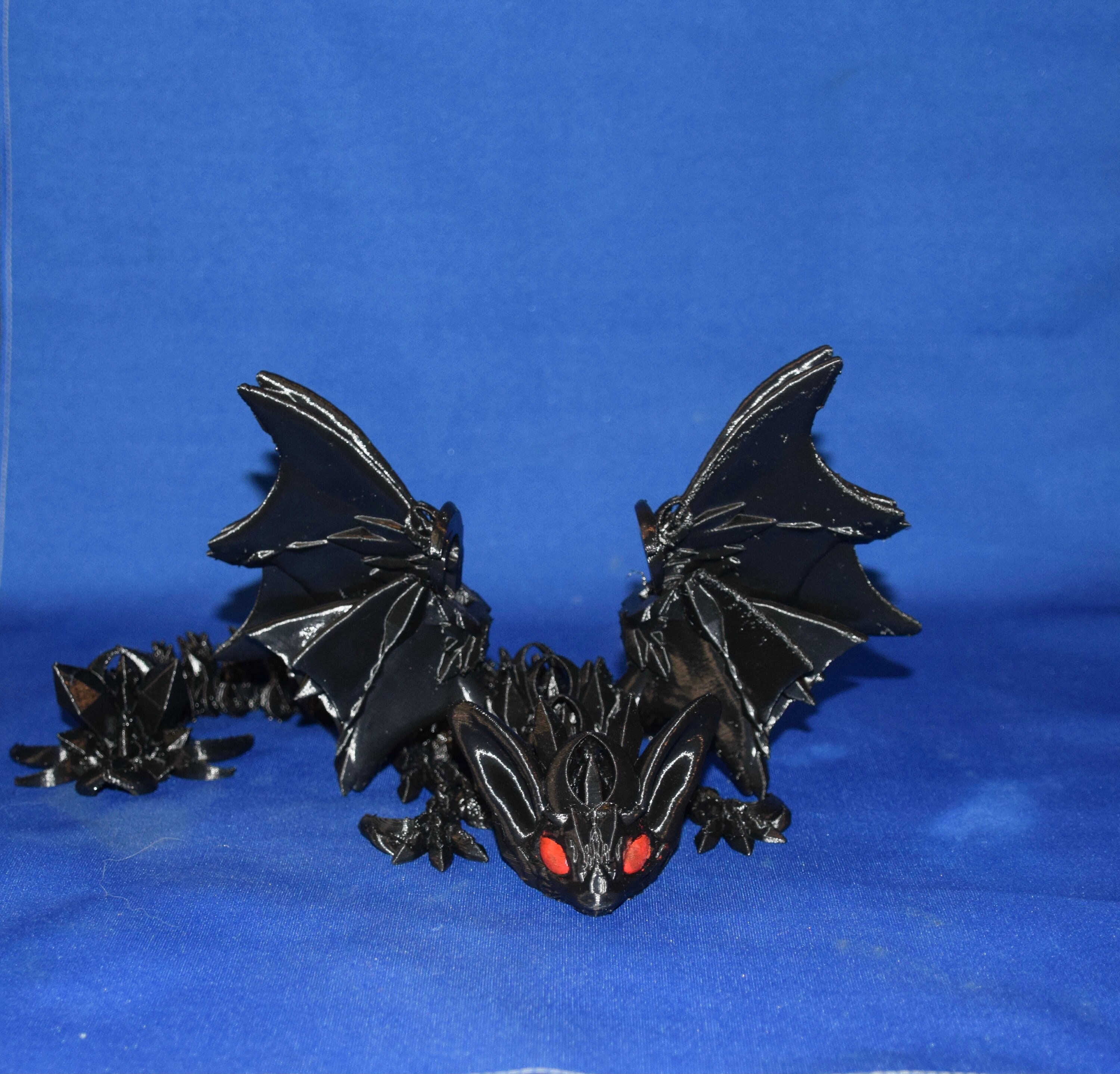 adopt me bat dragon Toy 16” in Black Eyes Glow in Dark Wiki Blue F49