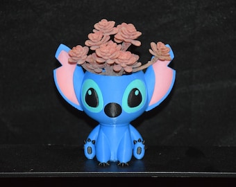 3D Printed Stitch Planter: Succulent Pot, Air Plant Holder