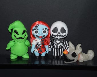 Nightmare Before Christmas Articulated Figure: Jack, Sally, Zero, Oogie Boogie 3D Printed