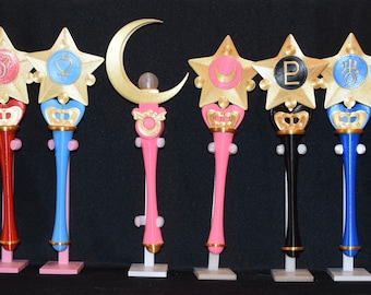 10 Pack Bundle Inspired by Inner Outer Scout Transformation Wand Star Stick Cosplay Prop Halloween Scepter Display