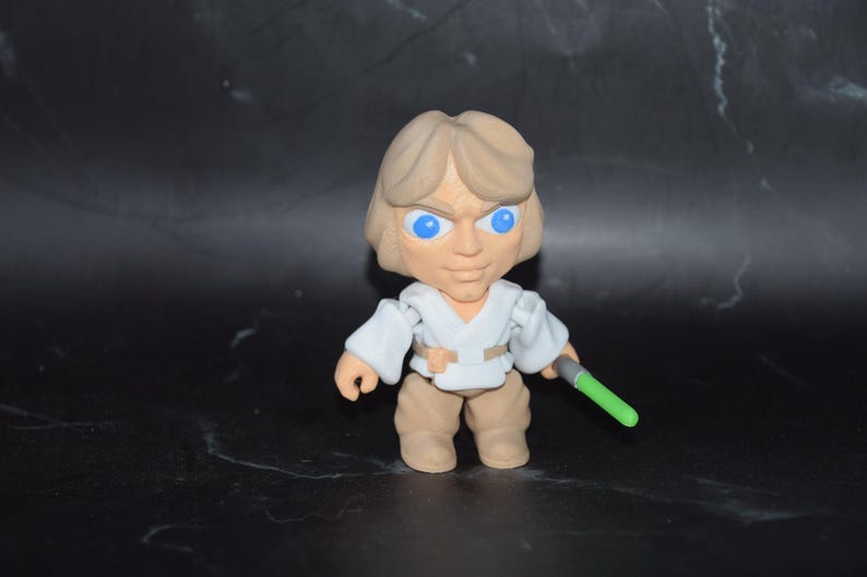 Op Star Mando geïnspireerde Flexi-figuur ~ Knikspeeltje ~ Op maat gemaakt 3D-geprint Luke Skywalker