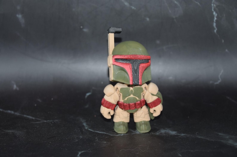 Op Star Mando geïnspireerde Flexi-figuur ~ Knikspeeltje ~ Op maat gemaakt 3D-geprint afbeelding 10