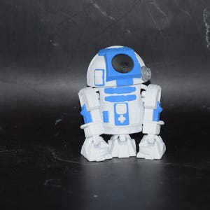 Op Star Mando geïnspireerde Flexi-figuur ~ Knikspeeltje ~ Op maat gemaakt 3D-geprint R2D2