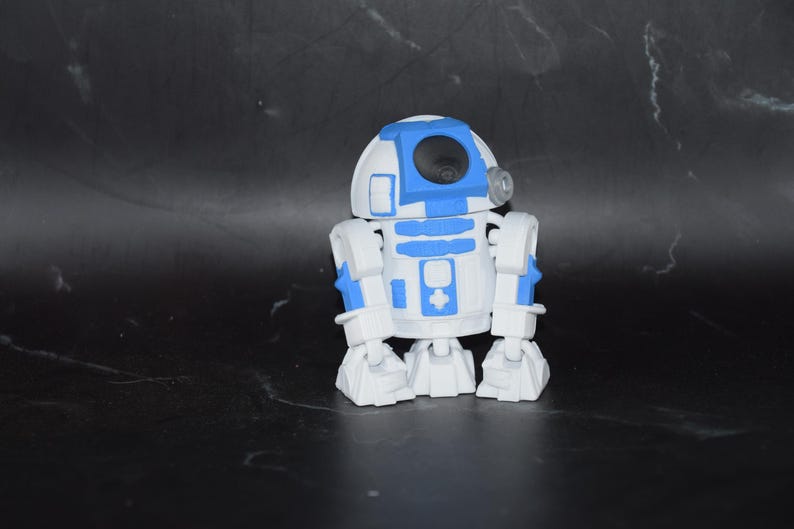 Op Star Mando geïnspireerde Flexi-figuur ~ Knikspeeltje ~ Op maat gemaakt 3D-geprint R2D2
