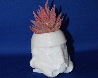 Stormtrooper inspired Succulent Planter, Star Wars 3D Printed