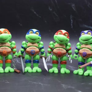 Teenage Mutant Ninja Turtles inspirierte Flexi-Figur ~ Gelenkige Fidget Spielzeug ~ Cartoon ~ 3D Gedruckt