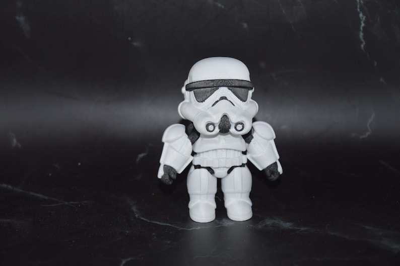 Op Star Mando geïnspireerde Flexi-figuur ~ Knikspeeltje ~ Op maat gemaakt 3D-geprint Storm Trooper