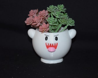 Boo Planter: Super Mario Bros Inspired, 3D Printed Plant Pot