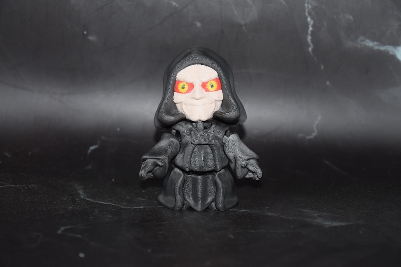 Op Star Mando geïnspireerde Flexi-figuur ~ Knikspeeltje ~ Op maat gemaakt 3D-geprint Senator Palpatine