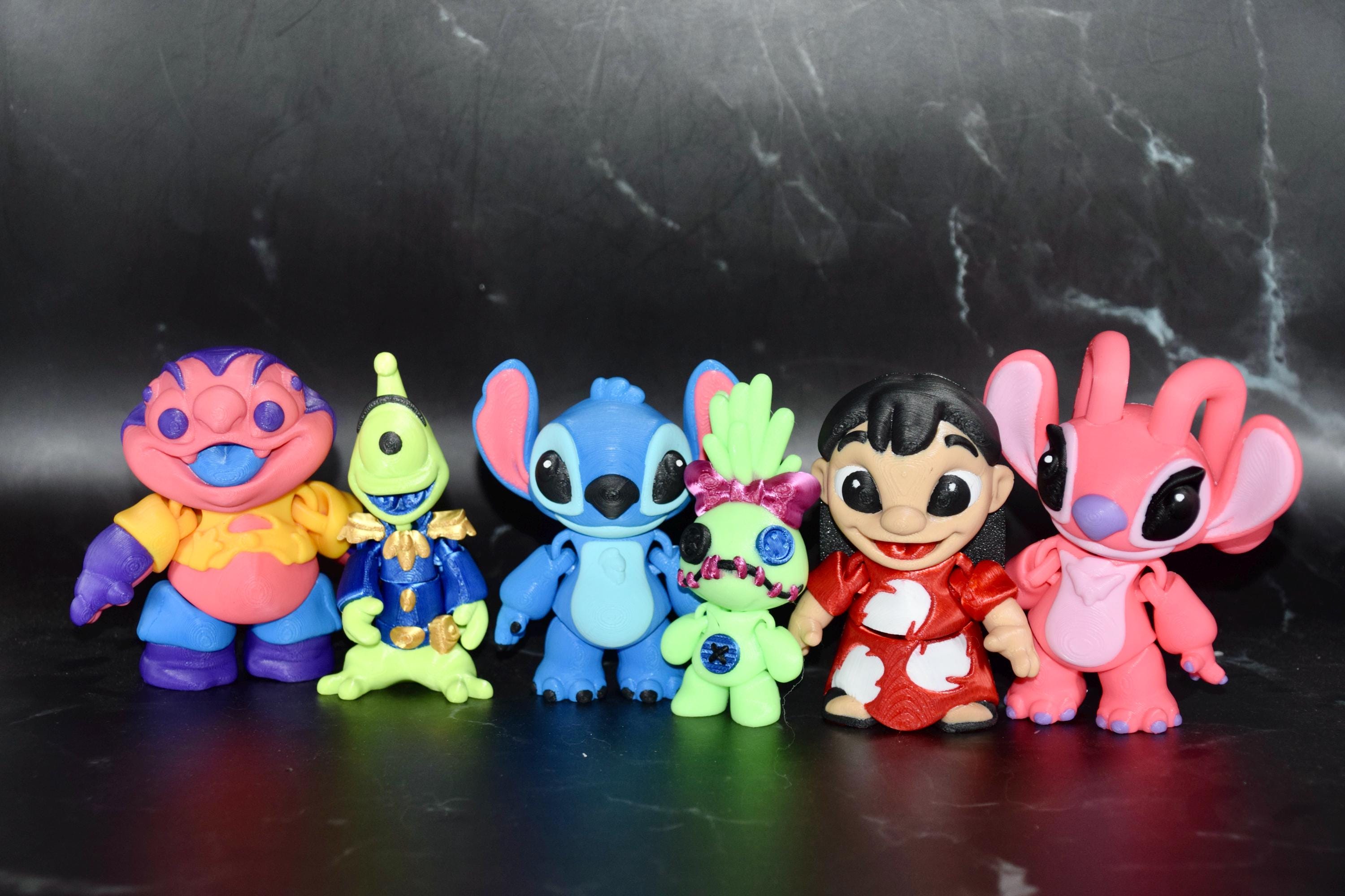 Lilo Stitch Angel Jumba Pleakley Scrump Inspired Flexi Figure