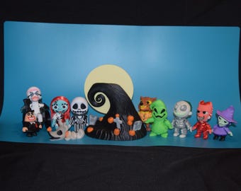 Nightmare Before Christmas Articulated 4" Figures: Jack, Sally, Zero, Oogie Boogie, Lock, Shock, Barrel ~ 3D Printed