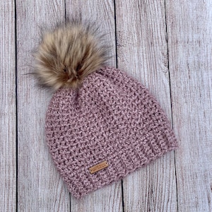 Woodland Beanie | Multiple Colors Available | Children&#39;s Youth Kid&#39;s Girl&#39;s Boy&#39;s Winter Hat | Faux Fur Pom Pom Hat | Beanie