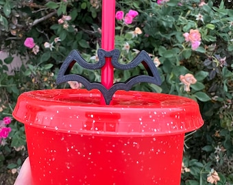 3D Printed Bat Straw Topper: Halloween Tumbler Decoration