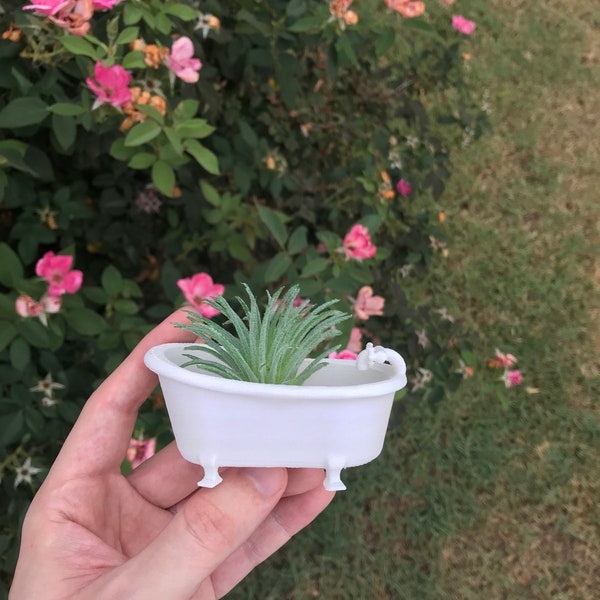 Bath Tub Succulent Planter | Home Decor | Modern Planter | 3D Printed with Drainage | Indoor Planter