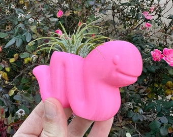 Quirky Worm Succulent Planter – 3D Printed PLA, Modern Decor