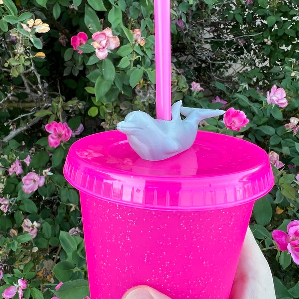 Dolphin Straw Topper | Straw Decoration | Straw Charm | Cute Straw Toppers | Straw Accessory | Party Decor | Cup Decoration