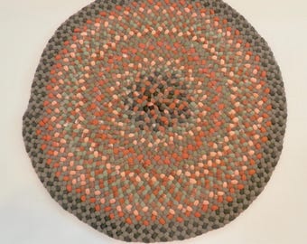 Hand made braided rug