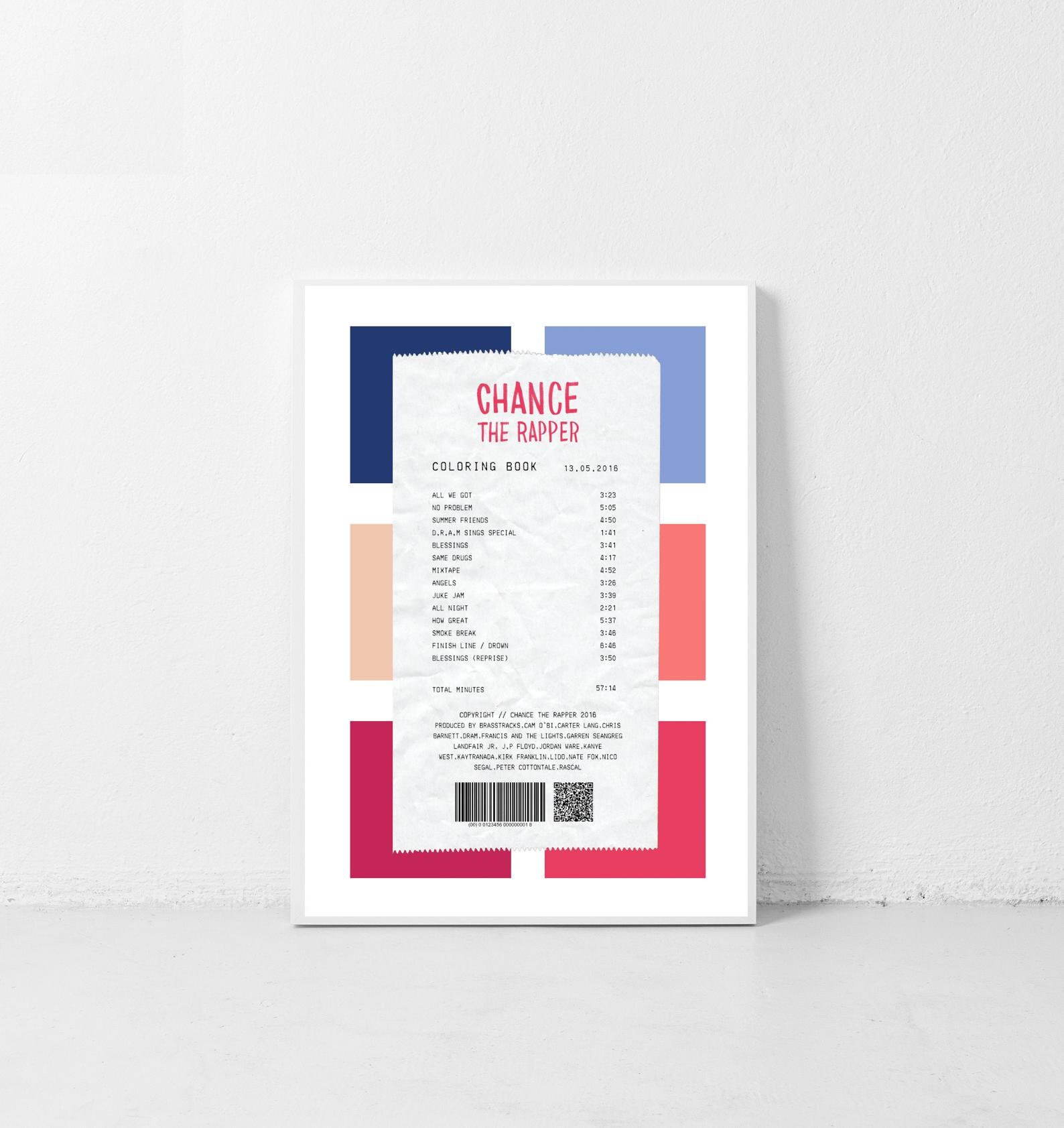 Download Chance The Rapper Album Receipt Spotify Qr Code Color Etsy