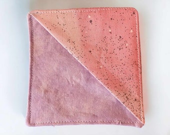 Fabric Corner Bookmark | Pink & Purple | Handmade Gift for Readers