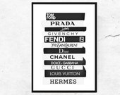 Designer Books Wall Art - Chanel Book - Coffee Table Books - Fashion Books Decor - Fashion Digital Print - Printable Wall Art - LV Print